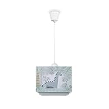 Paco Home Kinderzimmerlampe Kinderlampe Deckenlampe Pendelleuchte Lampenschirm Stoff Regenbogen...