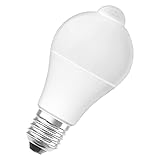 OSRAM STAR+ LED Lampe mit E27 Sockel, Warmweiss (2700K), 11W, mit Bewegungssensor, klassische...