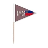 'I Am from Liechtenstein' Art Deco Fashion Zahnstocher Dreieck Cupcake Topper Flagge