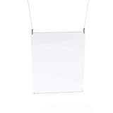 Betriebsausstattung24® Spuckschutz zum hängen | Acrylglas | Hustenschutz | 50,0 x 60,0 cm |...