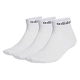 adidas, Set Di 3 Paia Di Calzini Lineari, Socken, Weiß Schwarz, Xs, Unisex-Adult