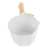 TOPPERFUN Holzkelle Wasser Schöpfkelle mit Langem Griff für Bad Küche Restaurant und Sauna um...