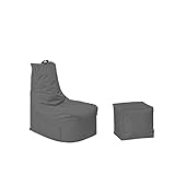 Momiralland Komfort Sitzsack XL - XXL mit Hocker Sitzkissen BodenKissen Sessel In- & Outdoor...