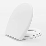 Melilla Familien-WC-Sitz mit integriertem Kindersitz und Absenkautomatik - Oval mit Soft-Close...
