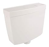 Sanitop-Wingenroth WC Spülkasten Aufputz weiß | Robuster Kunststoff | Spül-Stopp-Taste |...