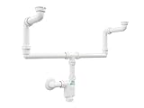 Aqua Bagno Raumsparsiphon Waschtisch - Möbelsiphon - Siphon platzsparend - Siphon flach - Bad -...