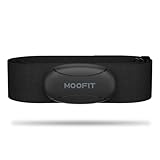 moofit HR8 Pulsmesser Brustgurt, Low Energy Echtzeit-Herzfrequenzdaten Bluetooth 5.0/ANT+, Größere...