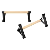 Liegestützgriffe aus Holz, 2x gelenksschonende & rutschfeste Holz Liegestützgriffe Indoor &...