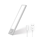 JVURICE Schranklicht mit Bewegungsmelder, LED Schrankbeleuchtung,20cm Ultradünnes Aluminium 6500K &...
