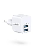Anker PowerPort Mini Duales Wandladegerät, Extrem kompaktes USB-Ladegerät, 2,5A Leistung für...