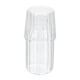 LALAFINA Transparente Glas wasserkaraffe aus Hitzebeständigem Borosilikatglas Multifunktionale...