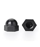 Sechskantmuttern Nylon-Hutmuttern, mehrfarbig, M3-M20, 5-200 Stück(Black,M3-200pcs)