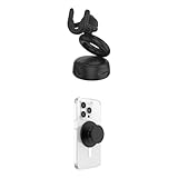 PopSockets 2-Piece Phone Grip & Mount Bundle - Black Phone Holder with Dash, Windshield & Desk Mount...