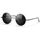 Sonnenbrille-Herren-Damen-Rund-Polarisiert Sonnenbrillen Runde Brille UV400 Schutz Retro Vintage...