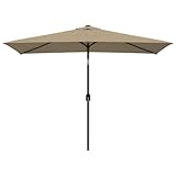 vidaXL Sonnenschirm 300x200 cm Taupe Ampelschirm Marktschirm Gartenschirm