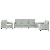 Tidyard 3-TLG. Sofagarnitur mit Kissen Sofa Couch Wohnzimmersofa Polstersofa Loungesofa Relaxsofa...