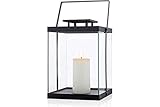 blomus -FINCA- Laterne L aus pulverbeschichtetem Metall, Windlicht, exklusive Optik, modernes...