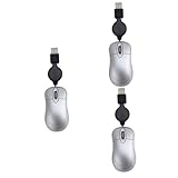 HEMOTON 3St einziehbare USB-Maus Kabelmaus Maus für Laptop verkabelt Mini-Maus USB c hib Wired...