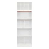 DJOAIUYF Bücherregal,5-Tier Bücherschrank,Aufbewahrungsregale und Präsentationsregale aus...