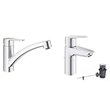 GROHE StartEco - Einhand- Spültischarmatur & Start - Einhand-Waschtischarmatur (wassersparend,...