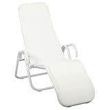 acamp Gartenliege klappbar | Wetterfest beschichtete Sonnenliege | Liegestuhl klappbar mit Bezug aus...