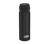 THERMOS ULTRALIGHT BOTTLE 0,75l, charcoal black, Isolierflasche Edelstahl mit Safe Flow Lid, 10 h...