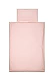 YENGAS Kinder-Bettwäsche-Set mit Reißverschluss 100x135 cm, einfarbig, 100% Baumwolle (Oeko-TEX),...
