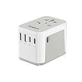 TESSAN Reiseadapter Weltweit, Universal Reiseadapter mit 2 USB und 3 USB C, Internationaler...