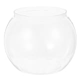 Transparentes Goldfischglas kleine Fischschale aus Plastik Bonsaischale Lotusblume Mini Fischglas...