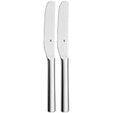 WMF Nuova Brunchmesser Set 2-tlg, Brötchenmesser Frühstücksmesser 19,5 cm, Wellenschliff,...