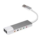 Supoion Externe USB-Soundkarte mit SPDIF-Digital-Sound für 5.1- und 7.1-Surround-Sound-Systeme,...