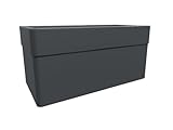 EDA Blumenkasten eckig Carel grau anthrazit 78x39x39 cm - 63 Liter