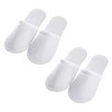 OUDQFCJ 2 Paar Hotel Hausschuhe Einweg Gäste Bequem und Atmungsaktiv Universalgröße SPA...