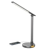 Lastar LED-Schreibtischlampe aus Metall für das Heimbüro, Tischlampe mit 7 Helligkeitsstufen und 5...