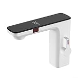 Oniissy Infrarot Sensor Waschtischarmatur, Wasserhahn Bad Berührungsloser Armatur Waschbecken mit...