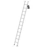 PROREGAL Sprossen-Anlegeleiter 350mm ohne Traverse Made in Germany | 12 Sprossen | Arbeitshöhe 4,4m...