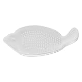 Sewroro Keramik Ingwerreibe Fischform Klein mit Platte Handreibe für Knoblauch Daikon Käse...