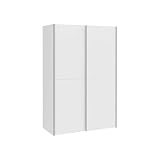 FORTE OZZULA Schrank 120, Kleiderschrank Weiß, Schwebetürenschrank, Schlafzimmerschrank Modern...
