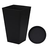 Pflanzkübel für den Außenbereich, quadratisch, Kunstharz-Blumentopf, großer Übertopf für...