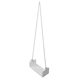 TOGEVAL Fotorequisite Holzschaukel für Neugeborene Weiße Babyschaukel mit Seil Glatte Oberfläche...