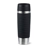 Emsa Travel Mug Wave Thermobecher 500 ml, Isolierbecher auslaufsicher, Edelstahl, 6h heiß und 12h...