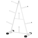 MAXXIVA® Scheibenständer weiß Hantelablage Scheibenablage Ablage für Gewichte 7 Aufnahmen...