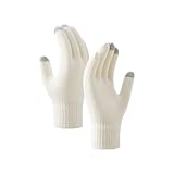 Modische gestrickte Wollhandschuhe für Herren und Damen zum Radfahren und Skifahren, Fitness, warm...