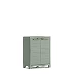 Keter Planet Outdoor Kunststoffschrank, niedrig, jadegrün, 80 x 44 x 100 cm, inkl. 2...