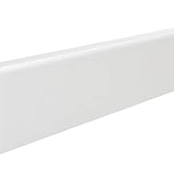 HARO Sockelleiste 16x40mm 2,5m o.Fräsung Cube weiß FOL.Strong matt-Optik