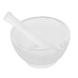 LOLIPPYY Glas Mörser mit Stößel 75mm Medizinischer Zerkleinerer mit Flachem Boden...