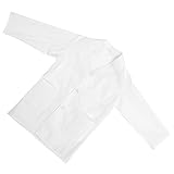 minkissy Laborkittel Weiß Waschbar Langarm Wissenschaftler Kostüm Unisex Mittel Rollenspiel...