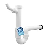kör4u Kunststoff Siphon, 1 1/2 Zoll x 40/50 mm, Röhrengeruchverschluss für Spültisch, mit...