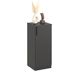 KOMTO Beistellschrank Schmal Antrazit - Midischrank, Badezimmerschrank Klein, Schmaler Schrank mit...