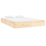 vidaXL Massivholzbett Bettgestell Lattenrost Doppelbett Bettrahmen Bett Schlafzimmerbett Holzbett...